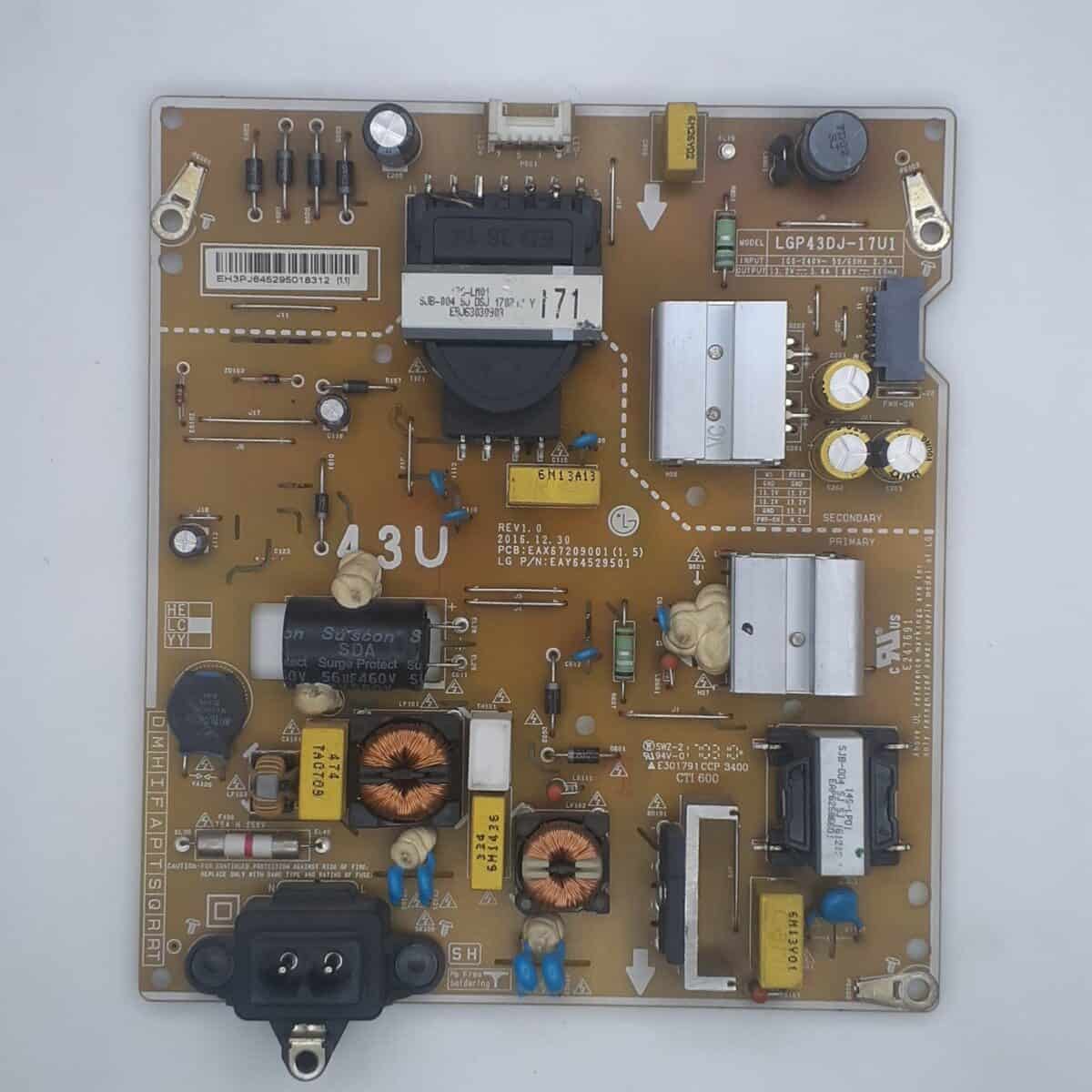 43UJ652T LG POWER SUPPLY BOARD FOR LED TV