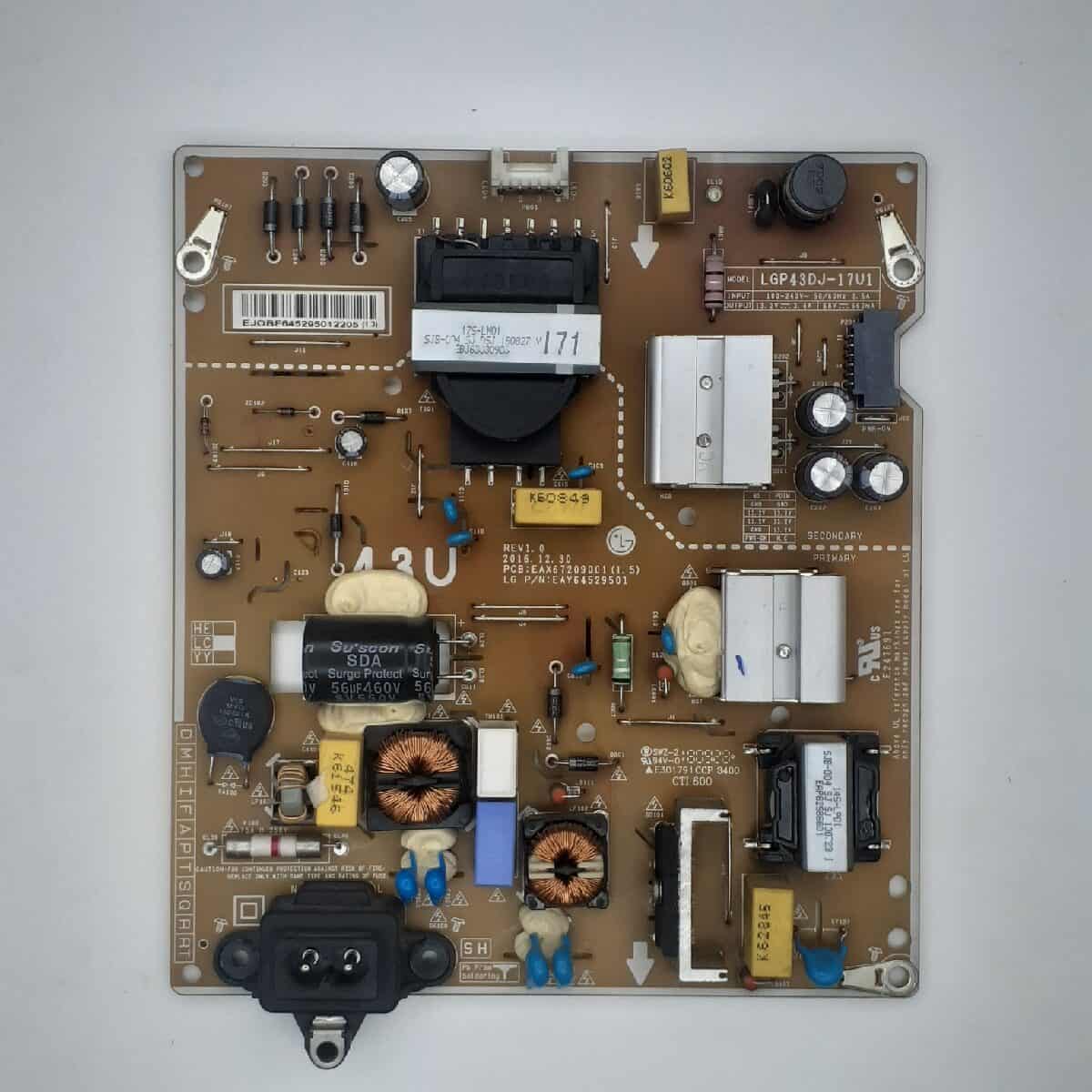 43UK6360PTE LG POWER SUPPLY BOARD FOR LED TV 2NOS