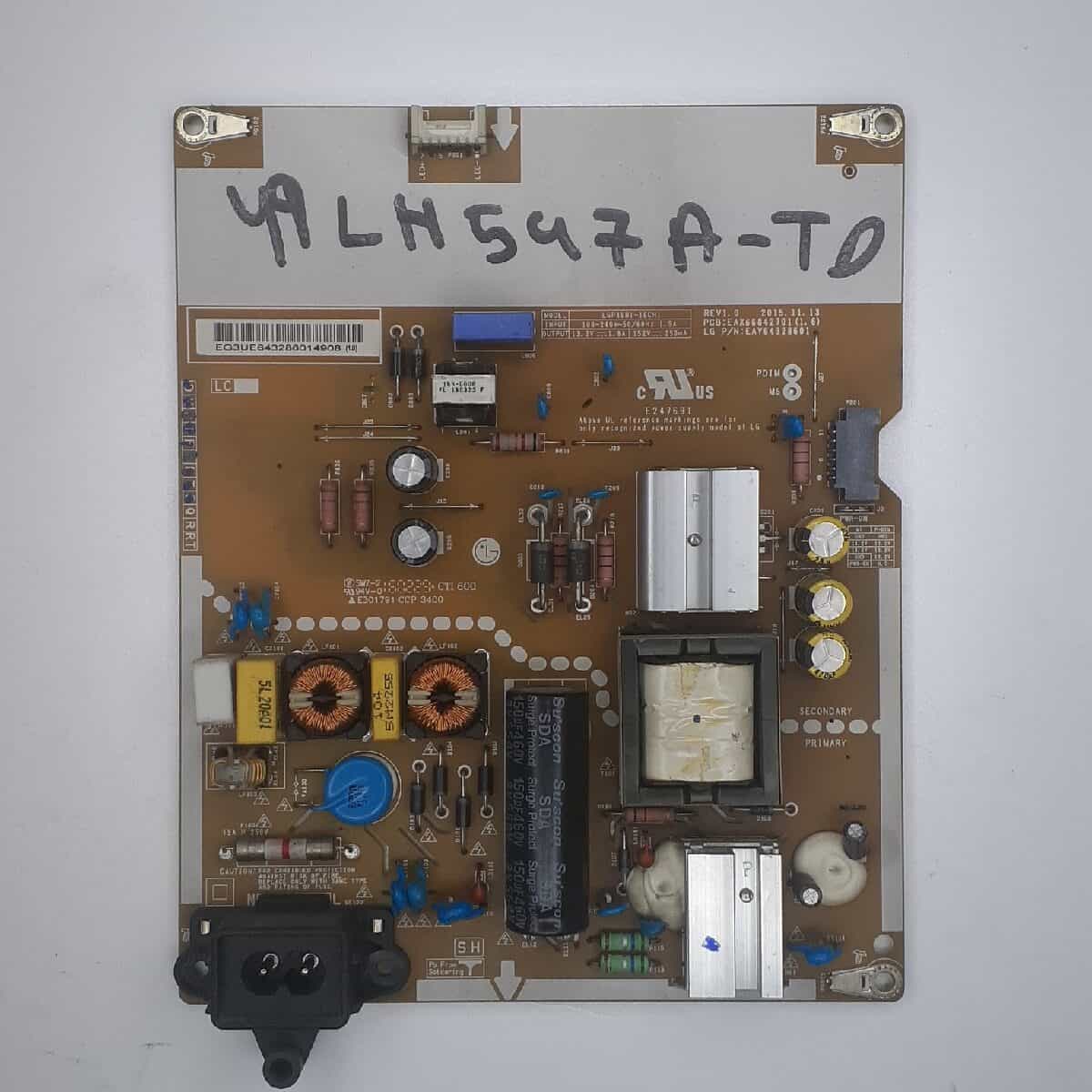 49LH547A-TD LG POWER SUPPLY BOARD FOR LED TV