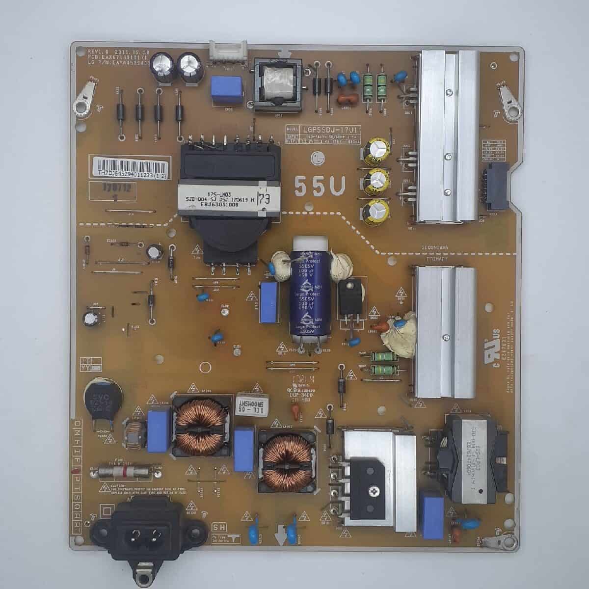 55UJ632T-TA LG POWER SUPPLY BOARD FOR LED TV