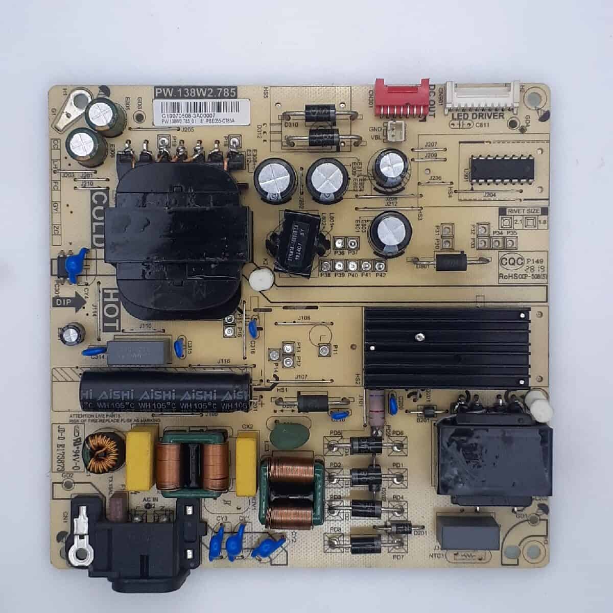 LD49HTS07U HITACHI POWER SUPPLY BOARD FOR LED TV